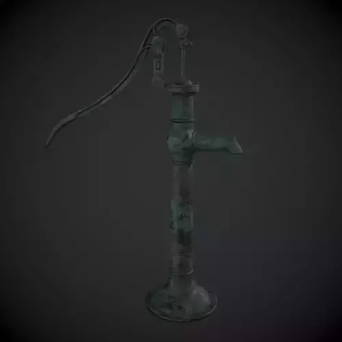 Hand Water Pump Low-poly 3D model