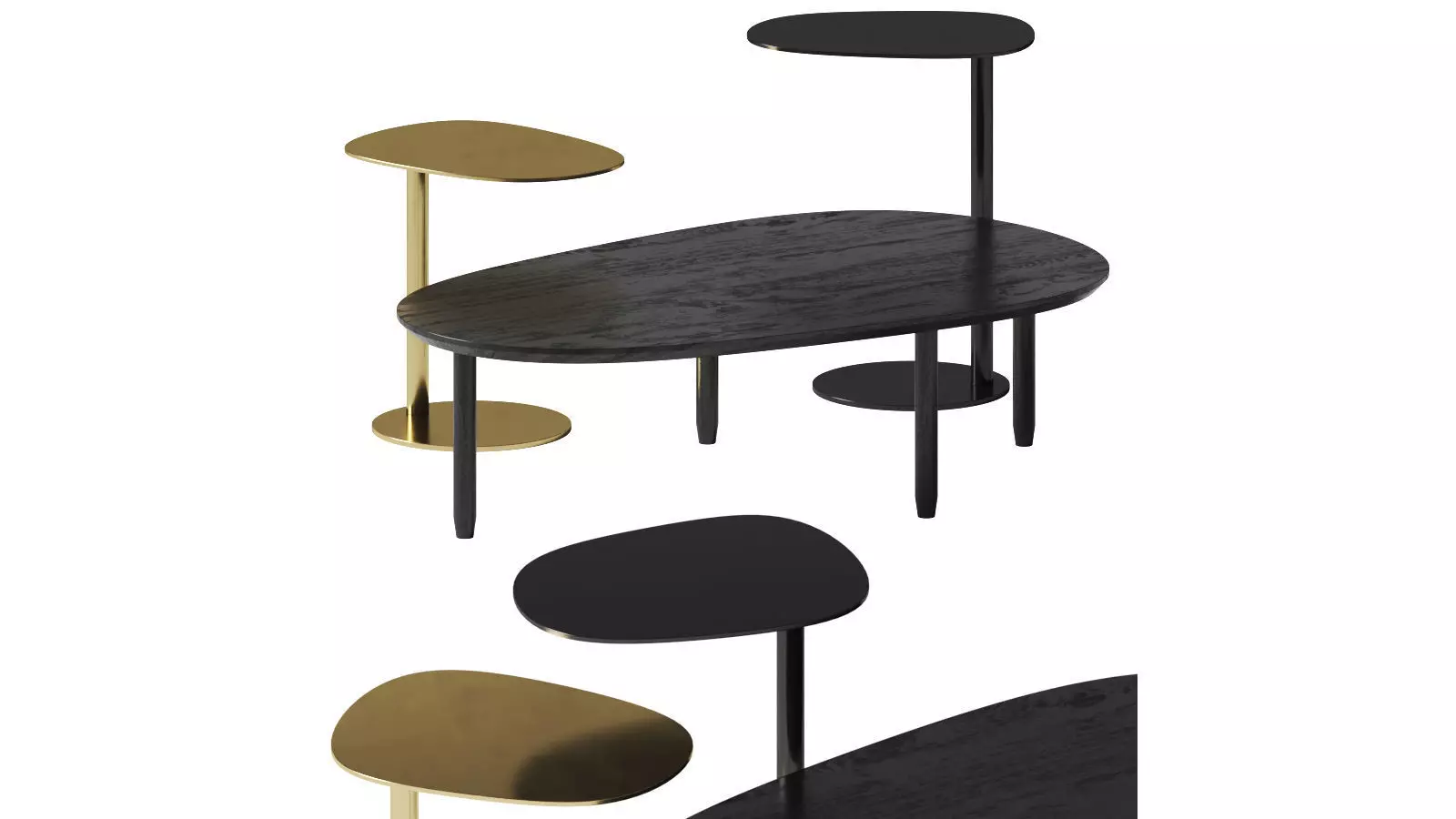 Swole Side Tables by Blu Dot 3D model_0