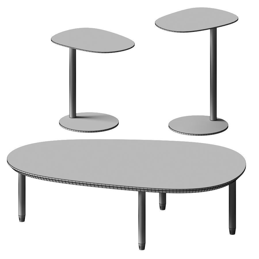 Swole Side Tables by Blu Dot 3D model_2