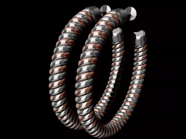 spiral earrings Free 3D print model