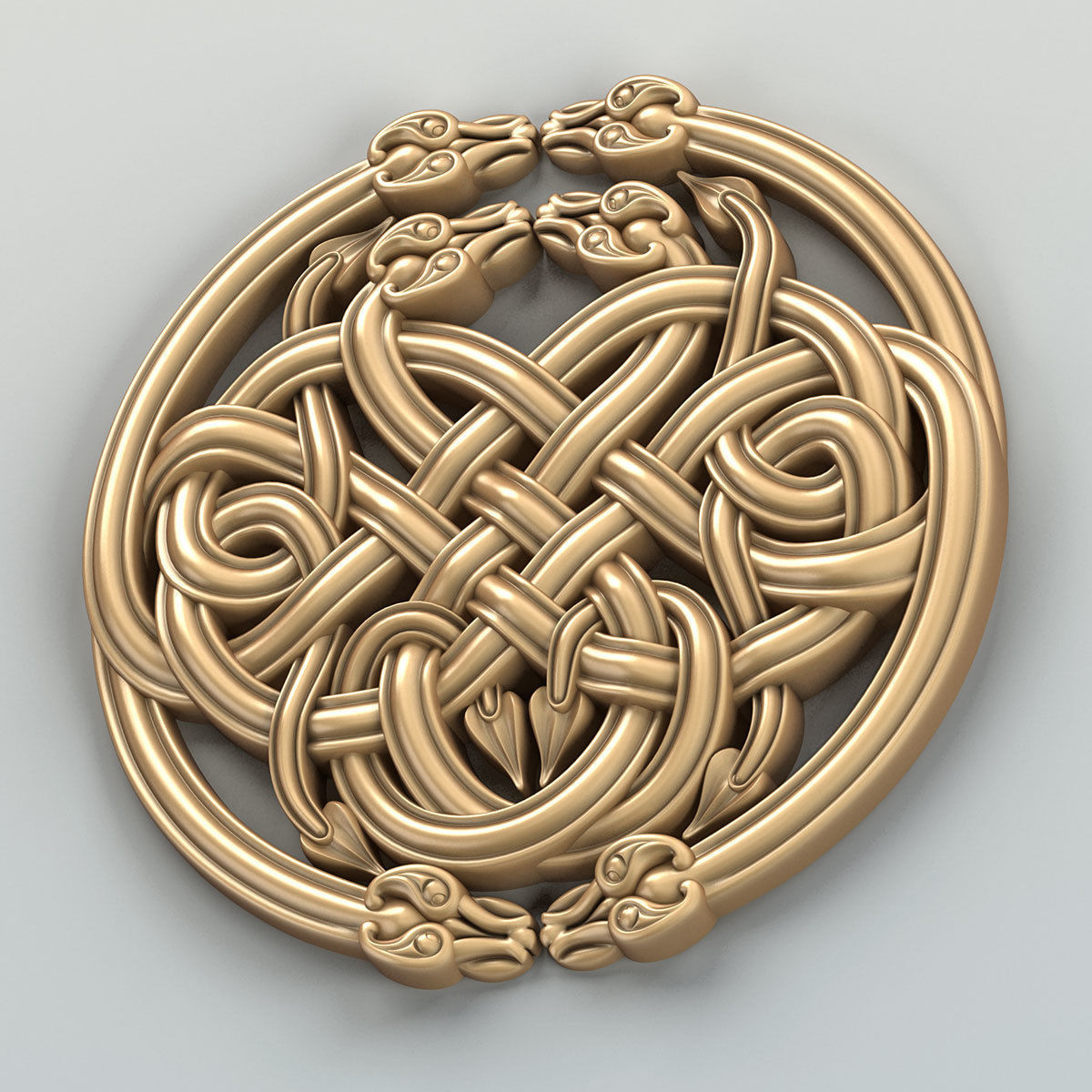 Carved decor central 031 Celtic 3D model_4