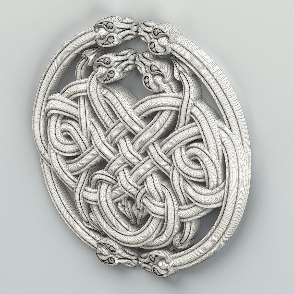 Carved decor central 031 Celtic 3D model_6