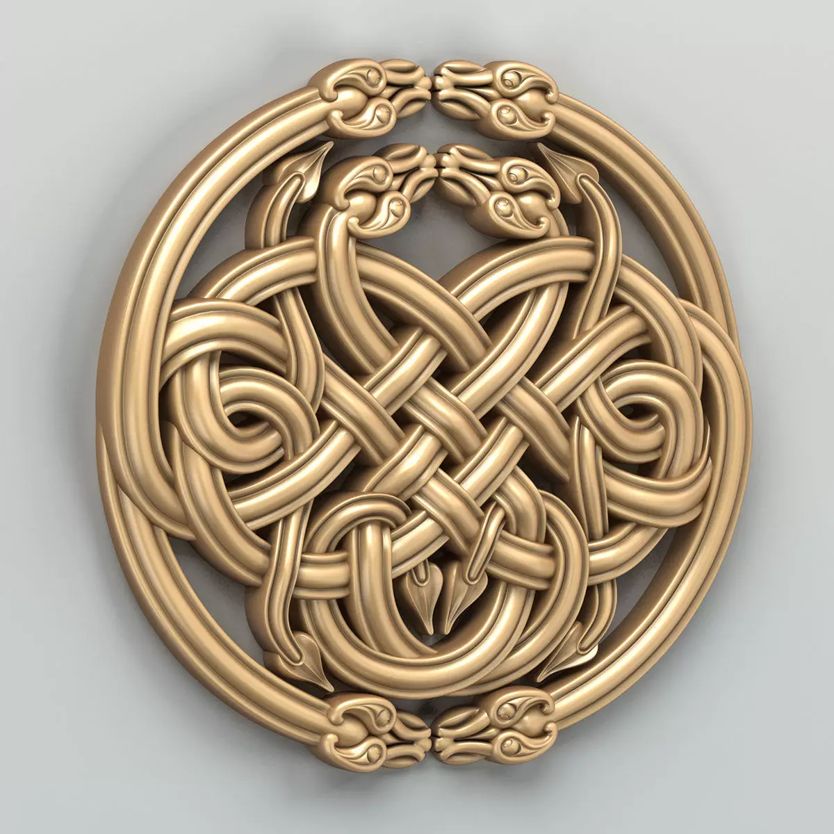 Carved decor central 031 Celtic 3D model_0