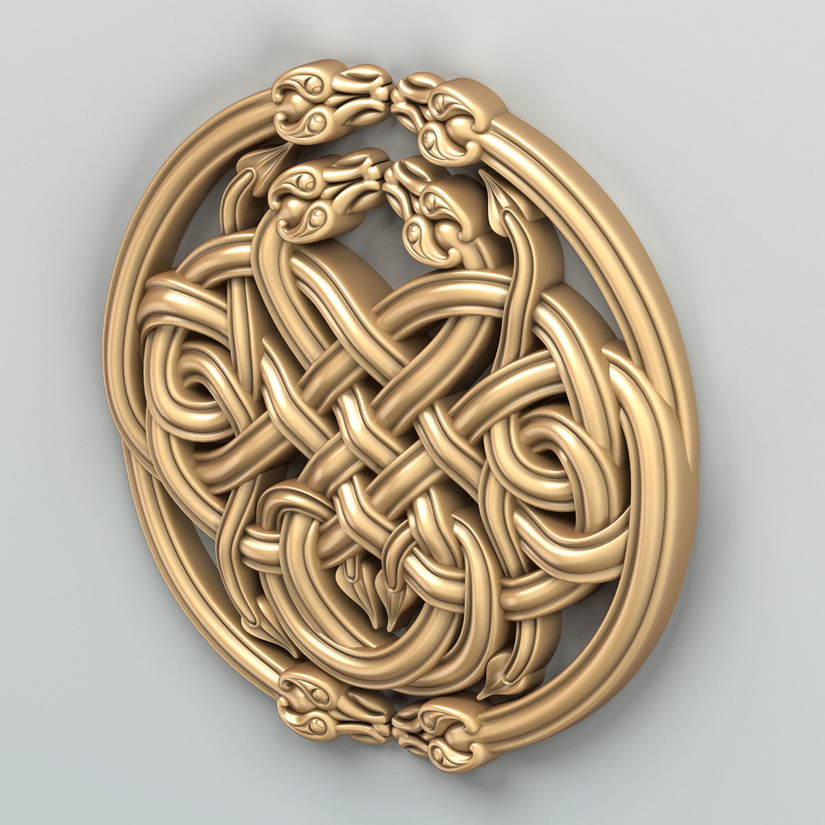 Carved decor central 031 Celtic 3D model_2