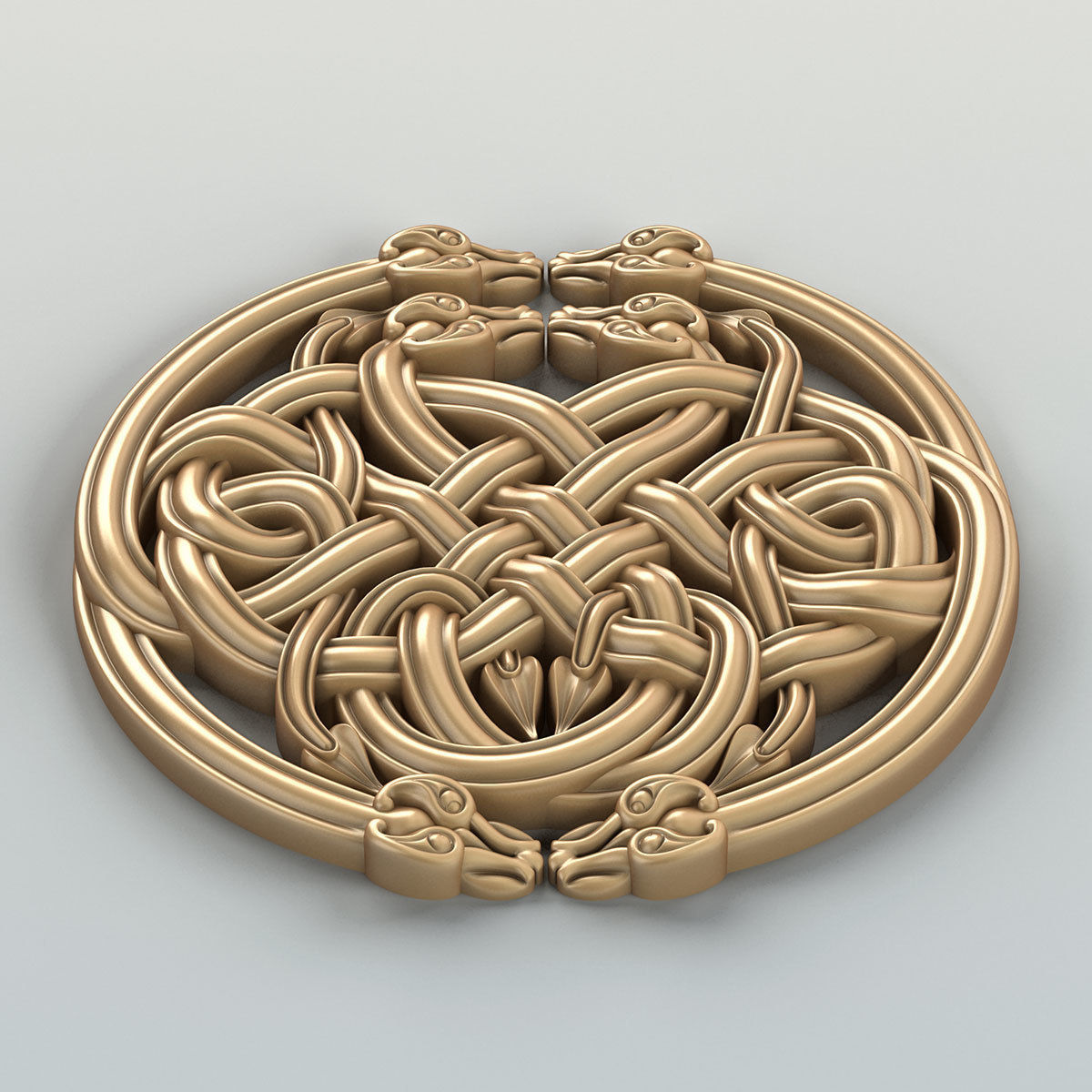 Carved decor central 031 Celtic 3D model_3