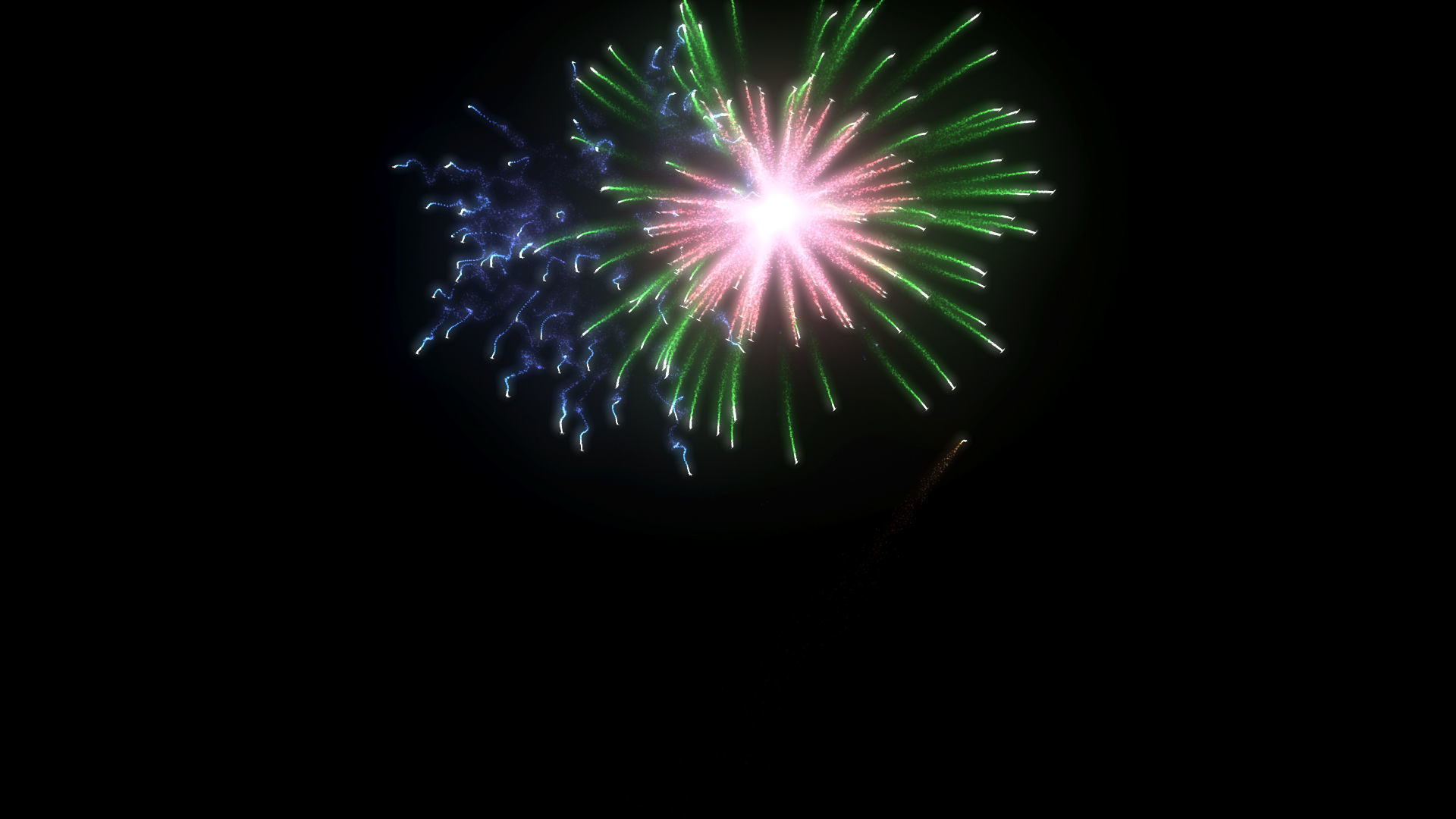 animated fireworks particles  3D model_3