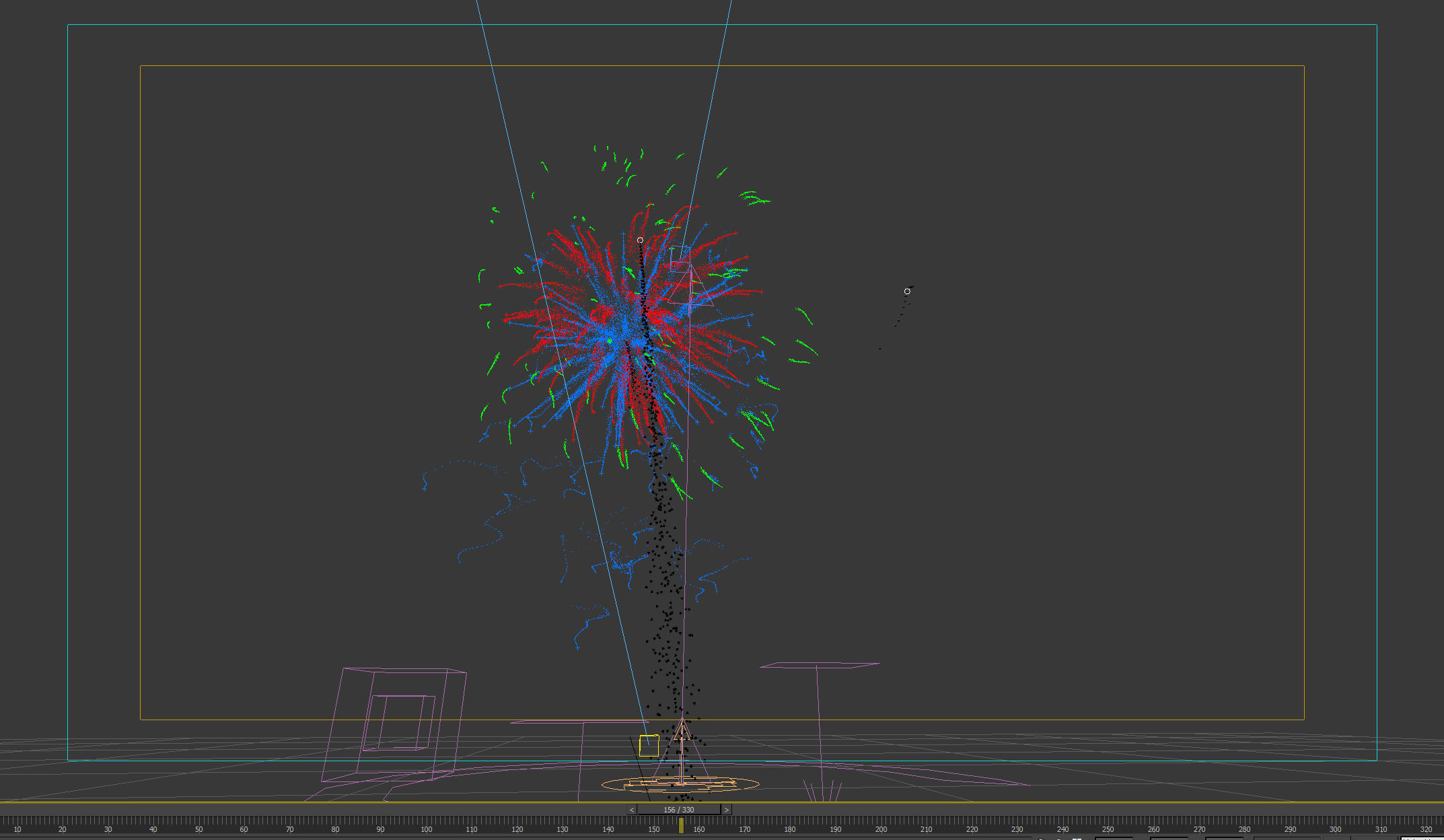 animated fireworks particles  3D model_8