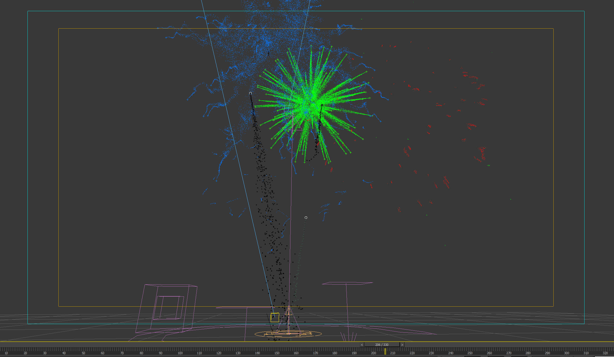 animated fireworks particles  3D model_9