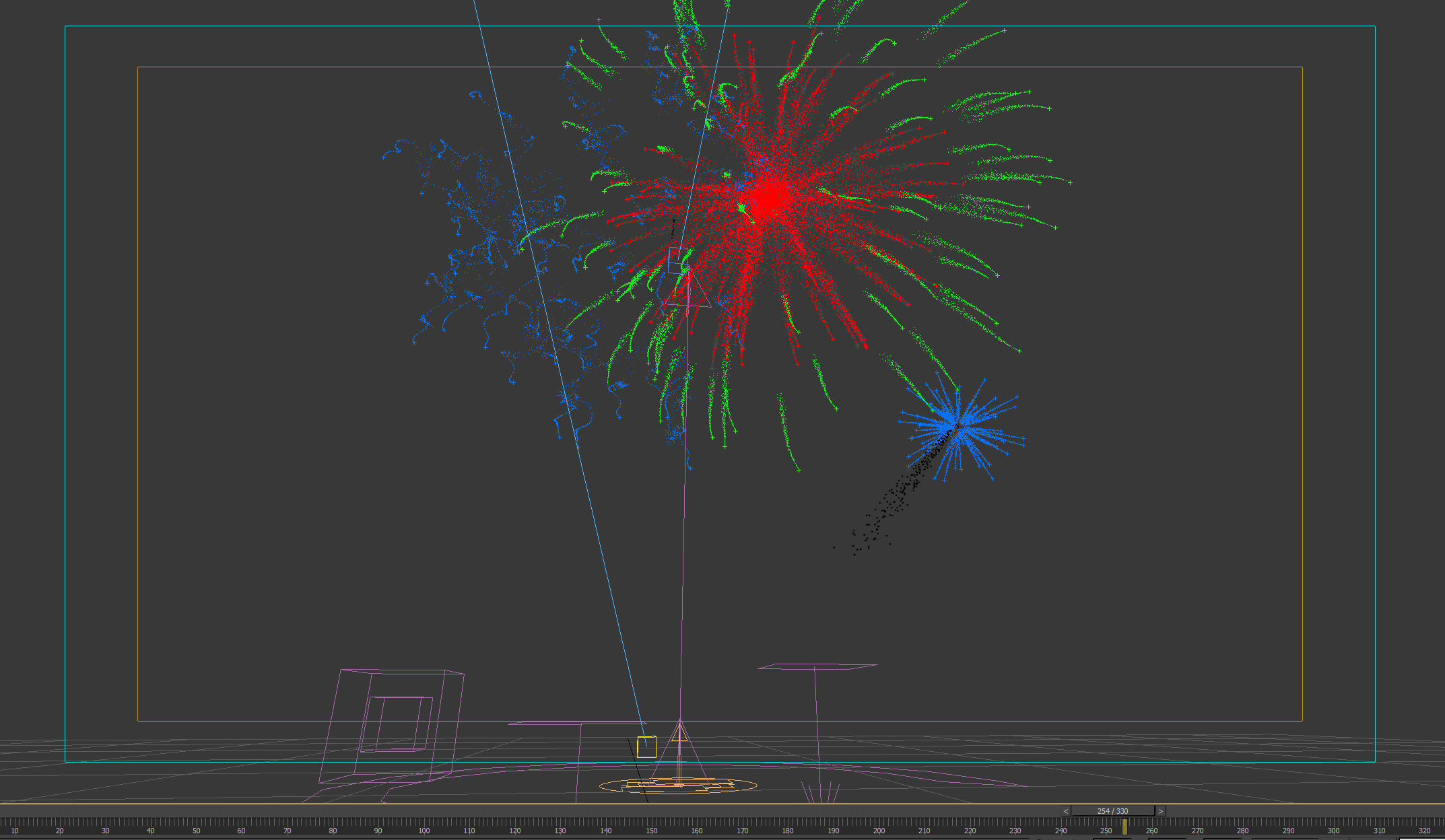 animated fireworks particles  3D model_10