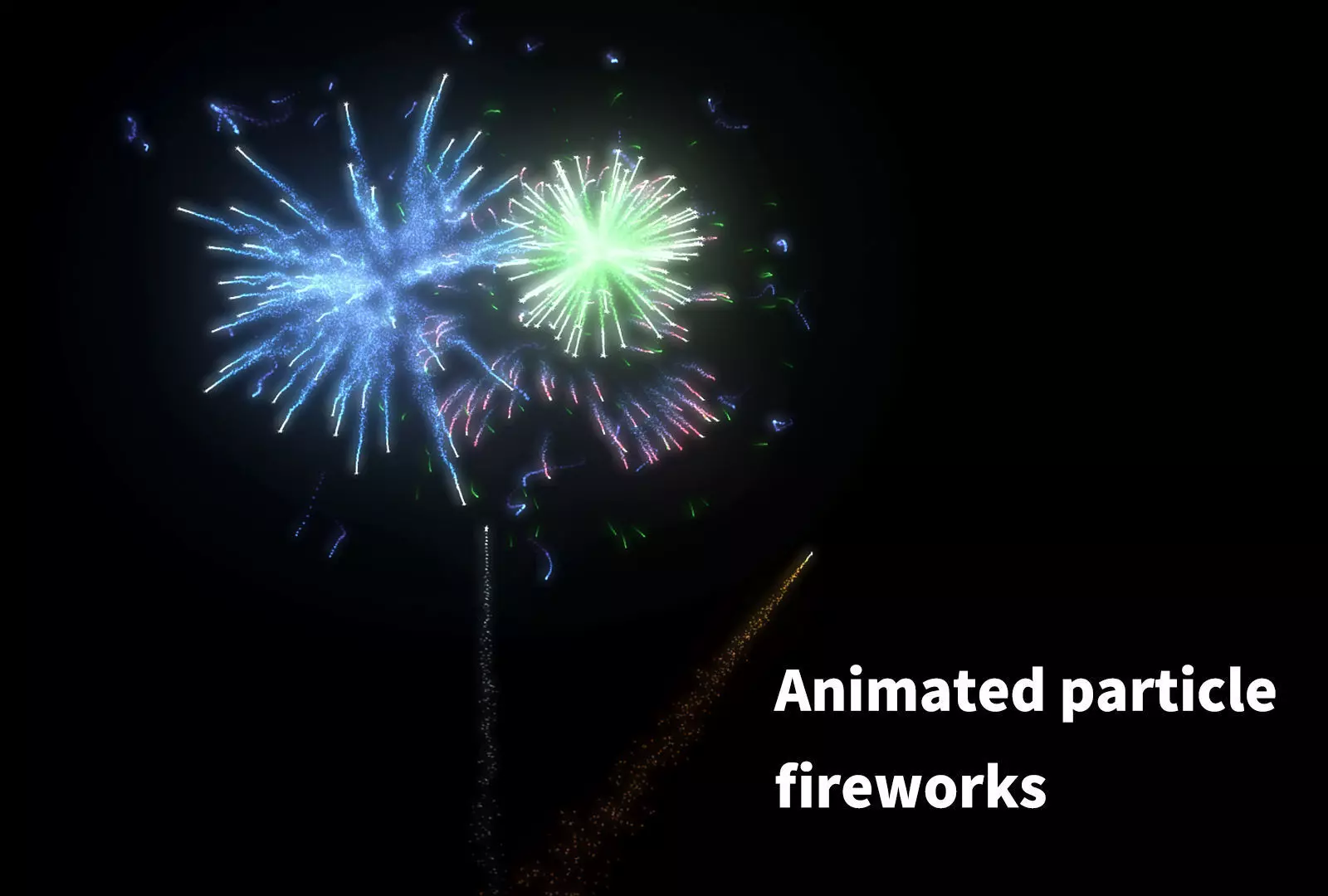 animated fireworks particles  3D model_0