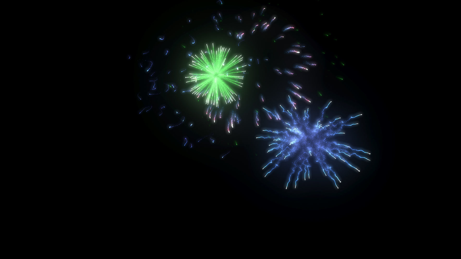 animated fireworks particles  3D model_4