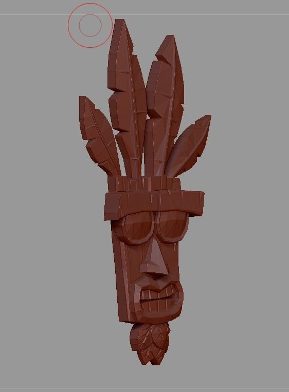 AKU AKU crash bandicoot mask for CNC routers and 3D printers 3D print model_4