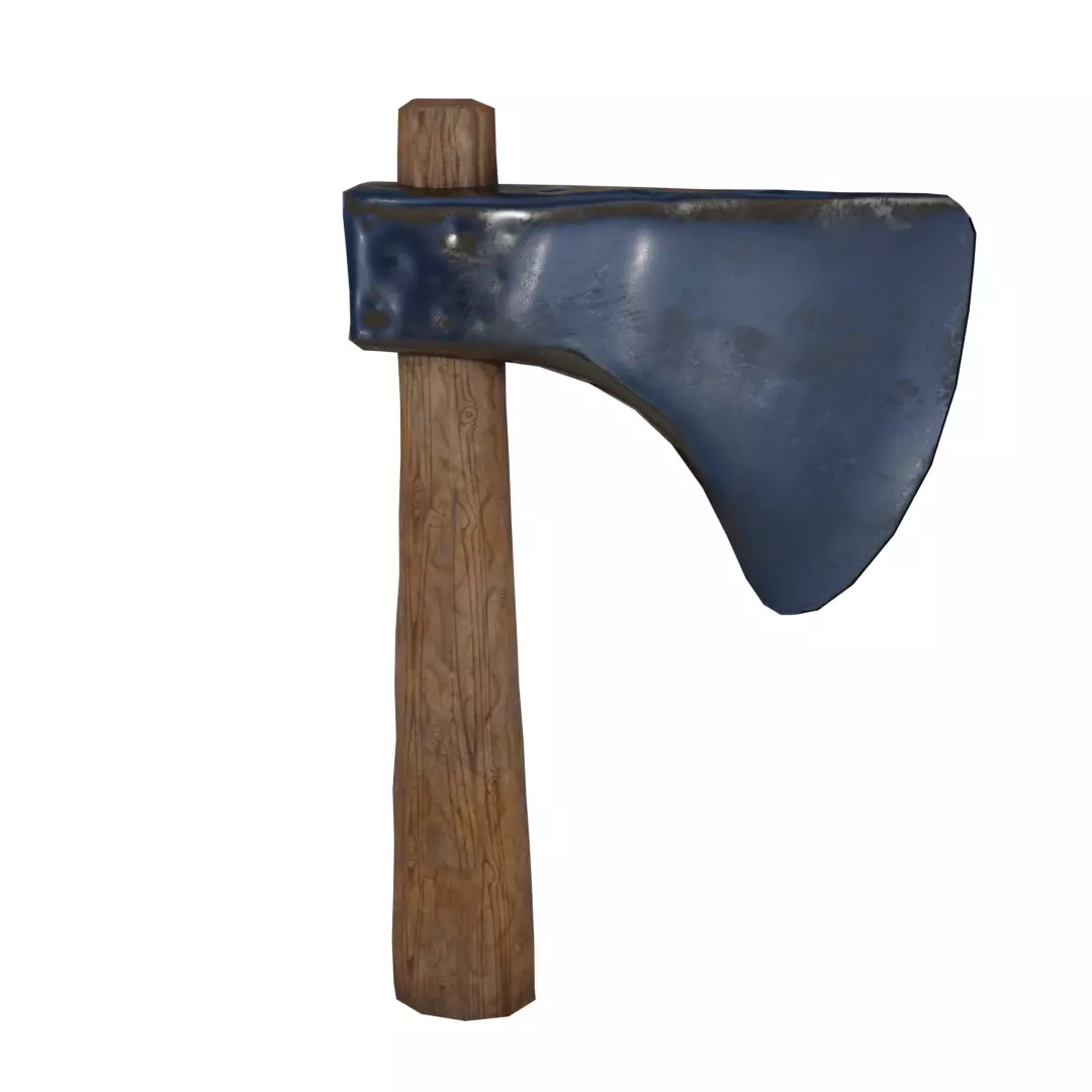 Stylized Melee Weapon Axe PBR game ready Low-poly 3D model Free low-poly 3D model