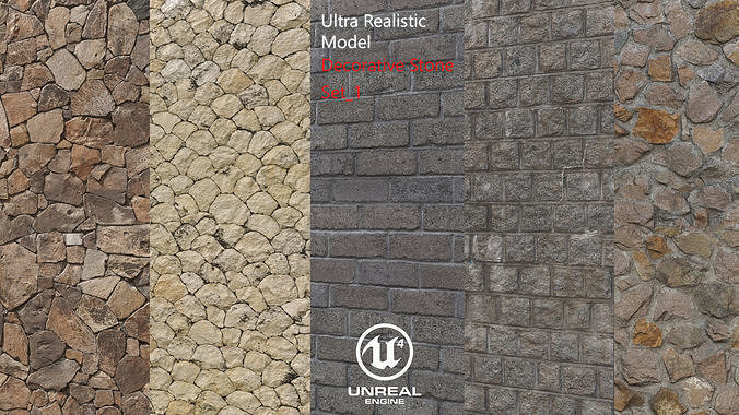 Wall rock 8k Vol 1  UE4 3D model
