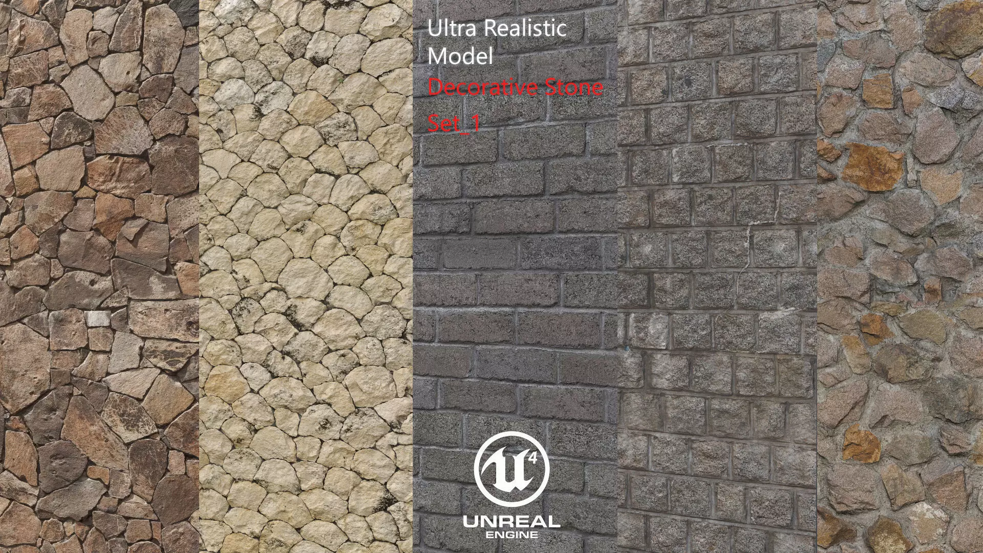 Wall rock 8k Vol 1 UE4 3D model_0