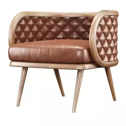 Victoria leather restaurant chair LC15  3D model