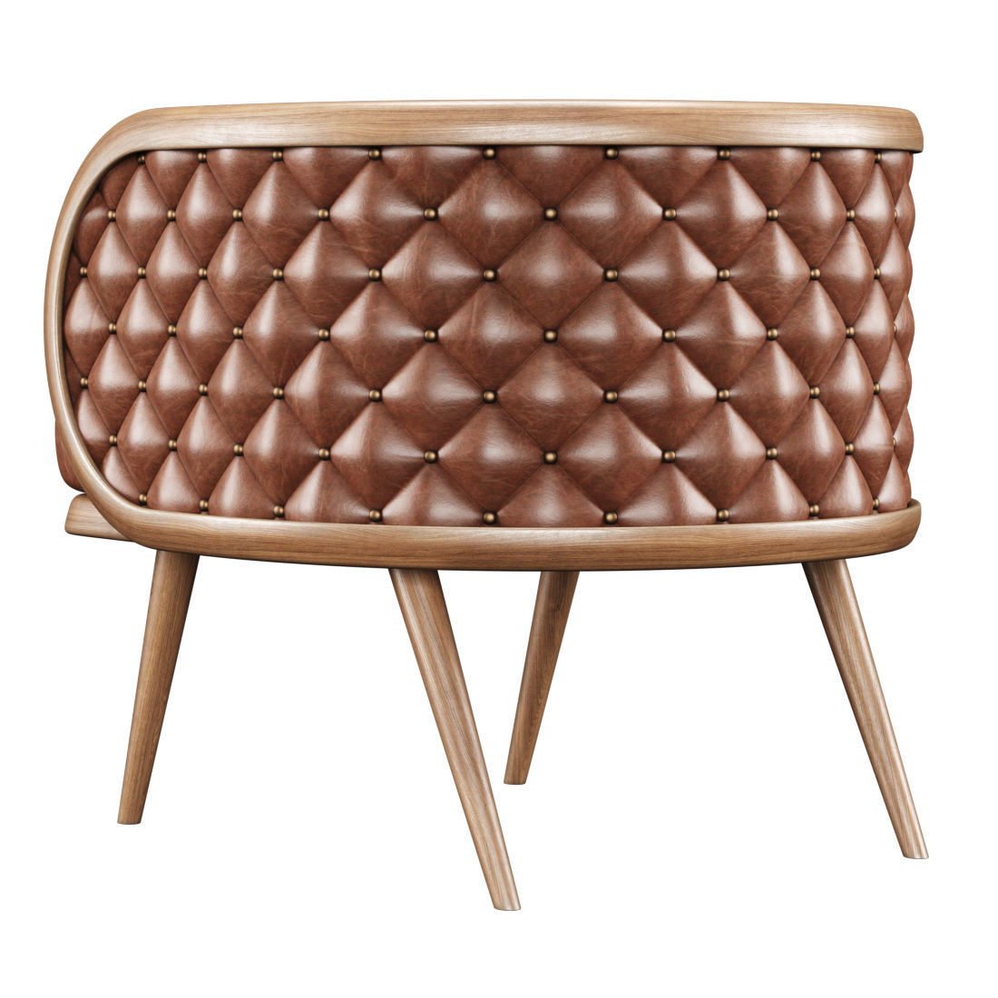 Victoria leather restaurant chair LC15  3D model_2