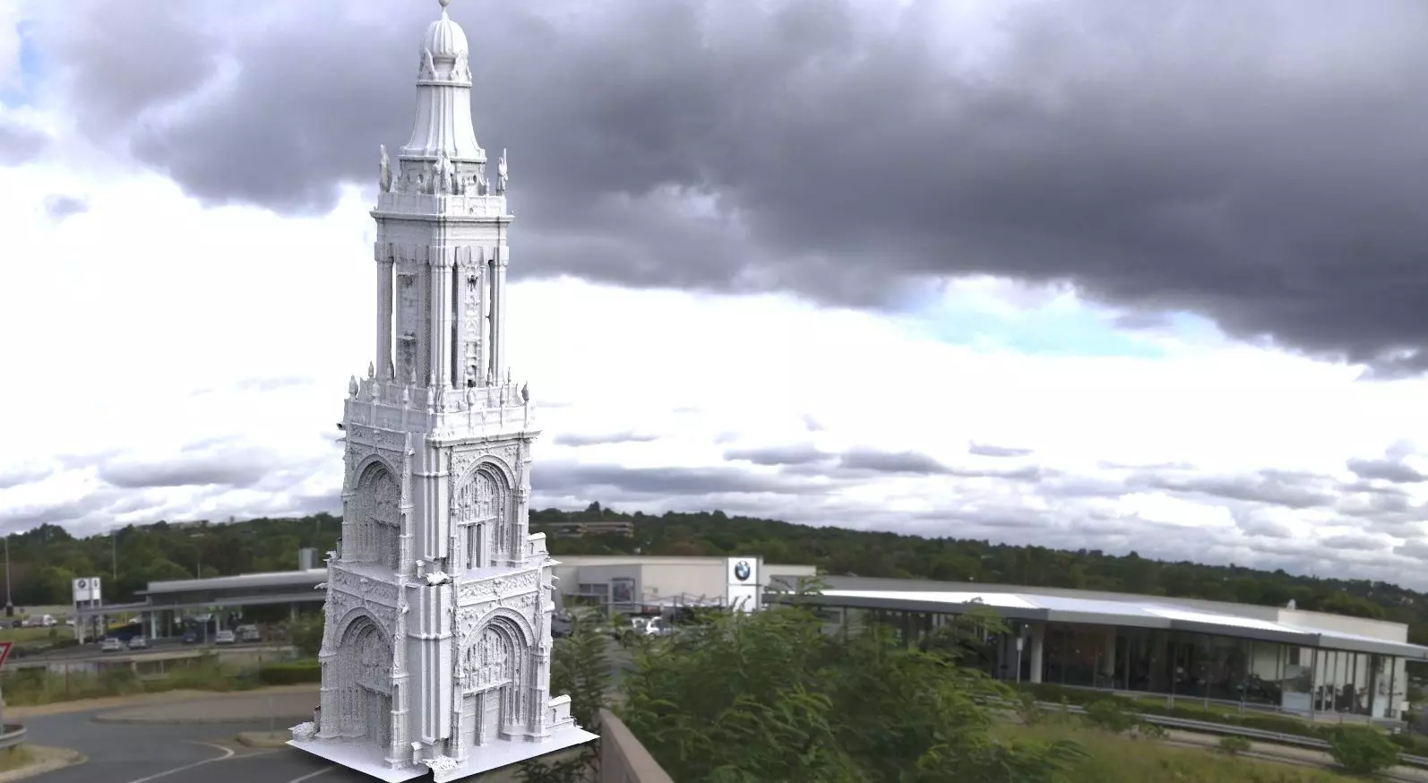 Gothic Cathedral tower 3D model