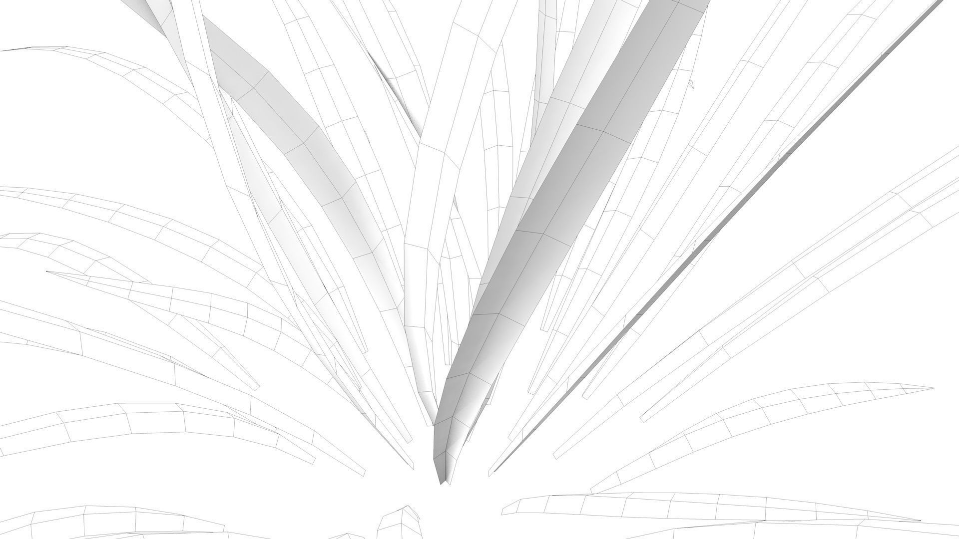 Grass plant Low-poly 3D model_12