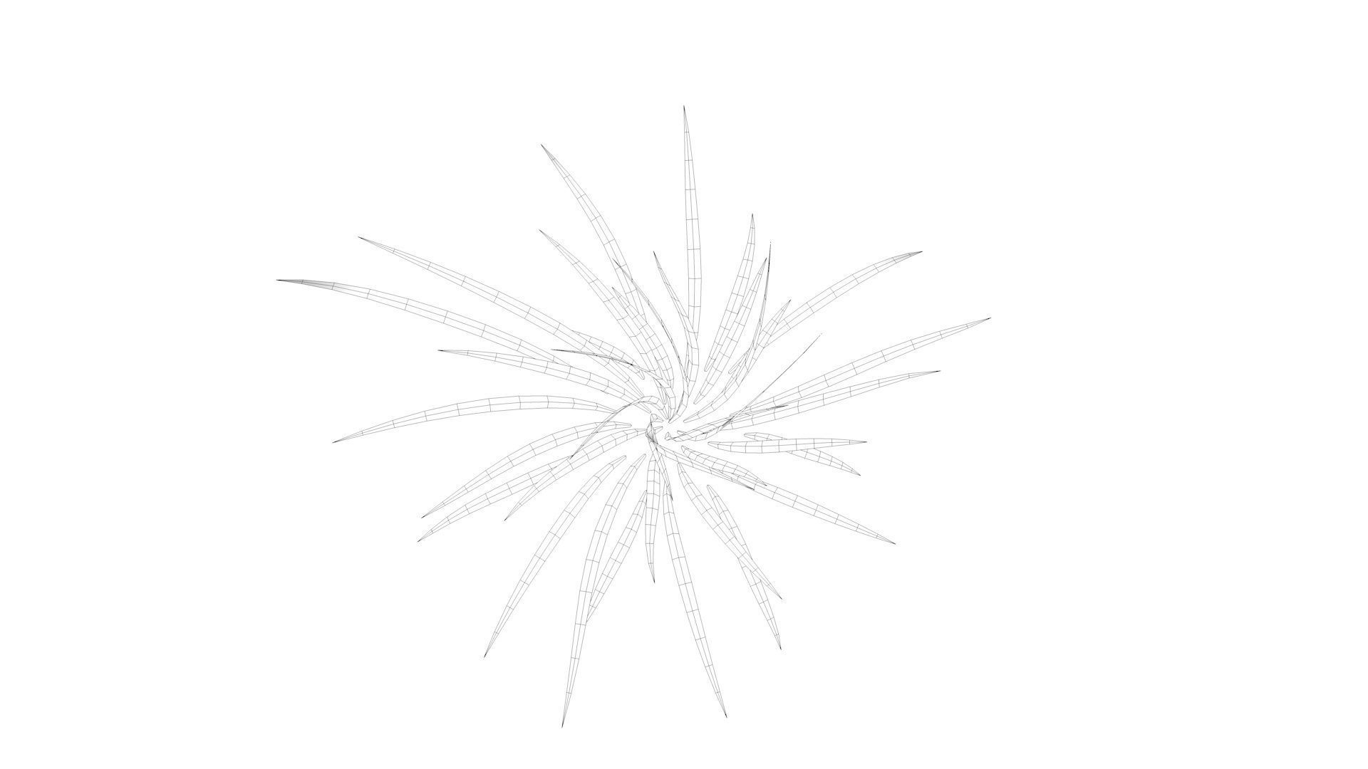 Grass plant Low-poly 3D model_10