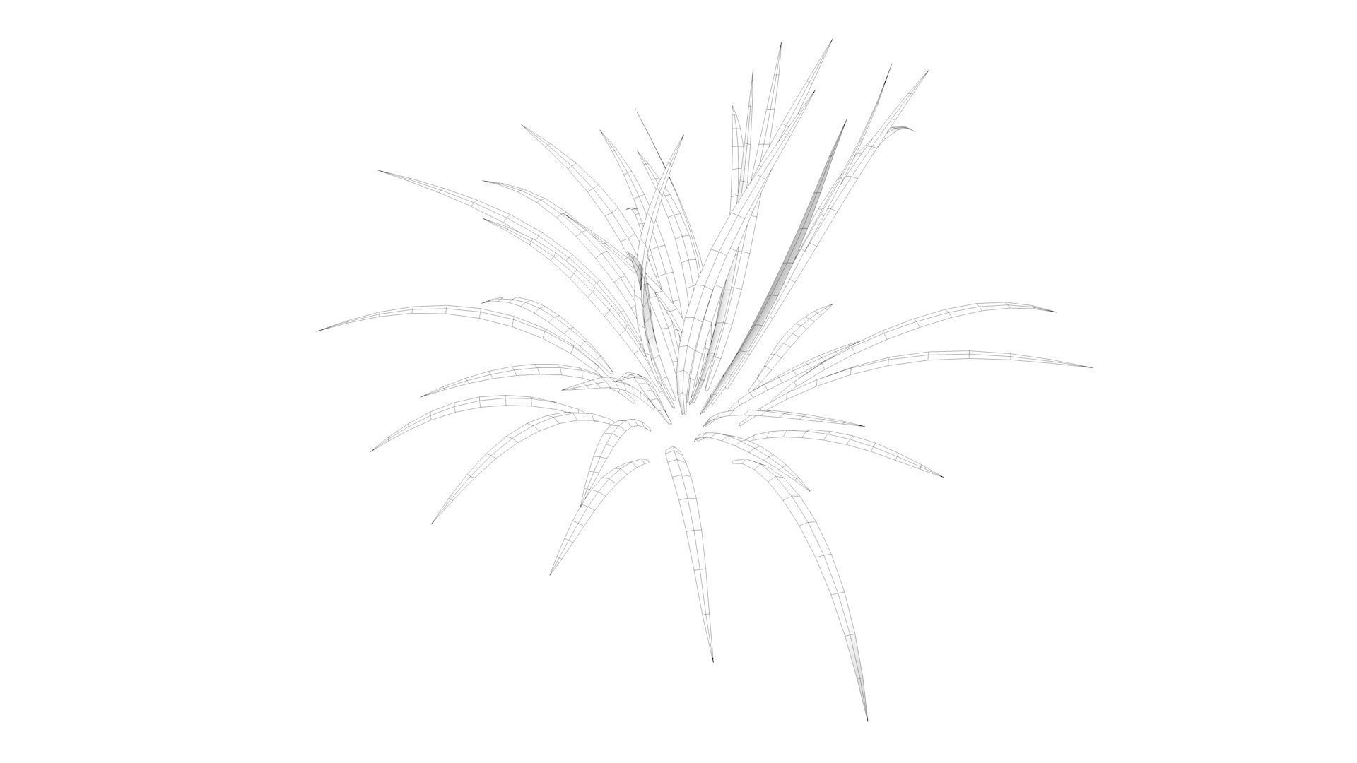 Grass plant Low-poly 3D model_8