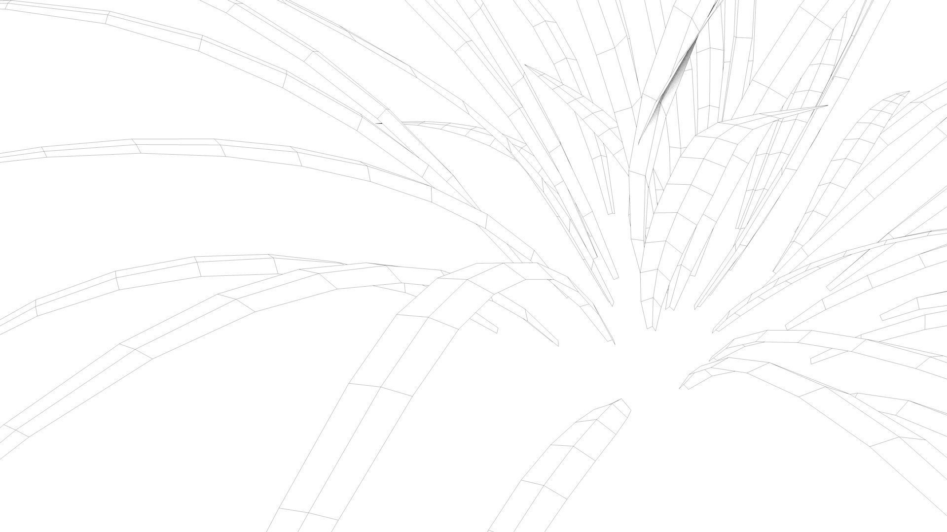 Grass plant Low-poly 3D model_11