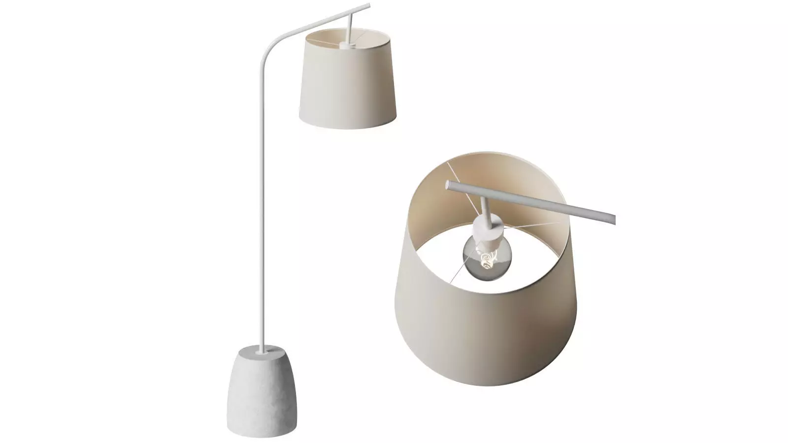 Concrete Floor Lamp by Valaisin Gronlund 3D model_0