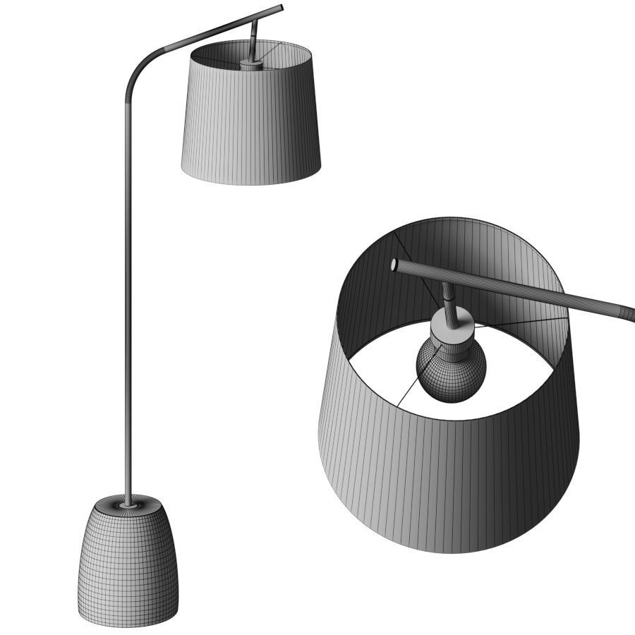 Concrete Floor Lamp by Valaisin Gronlund 3D model_1