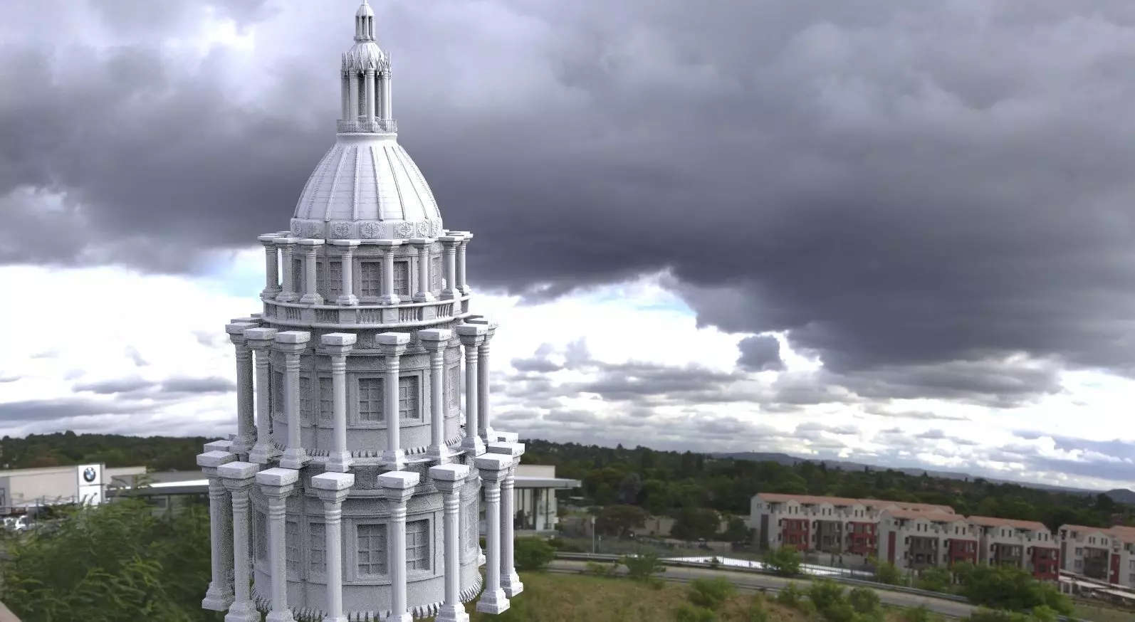 Fantasy Architecture Baroque Tower detailed 3D model