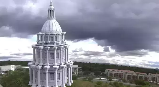 Fantasy Architecture Baroque Tower detailed