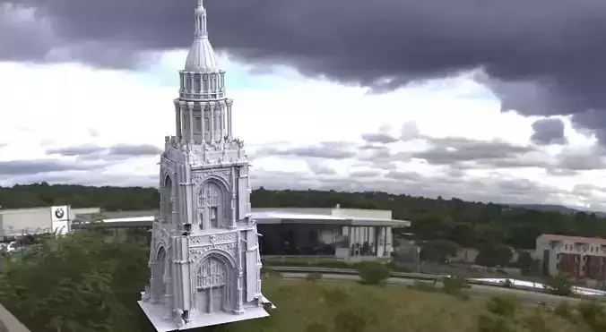 Gothic Cathedral tower Dome
