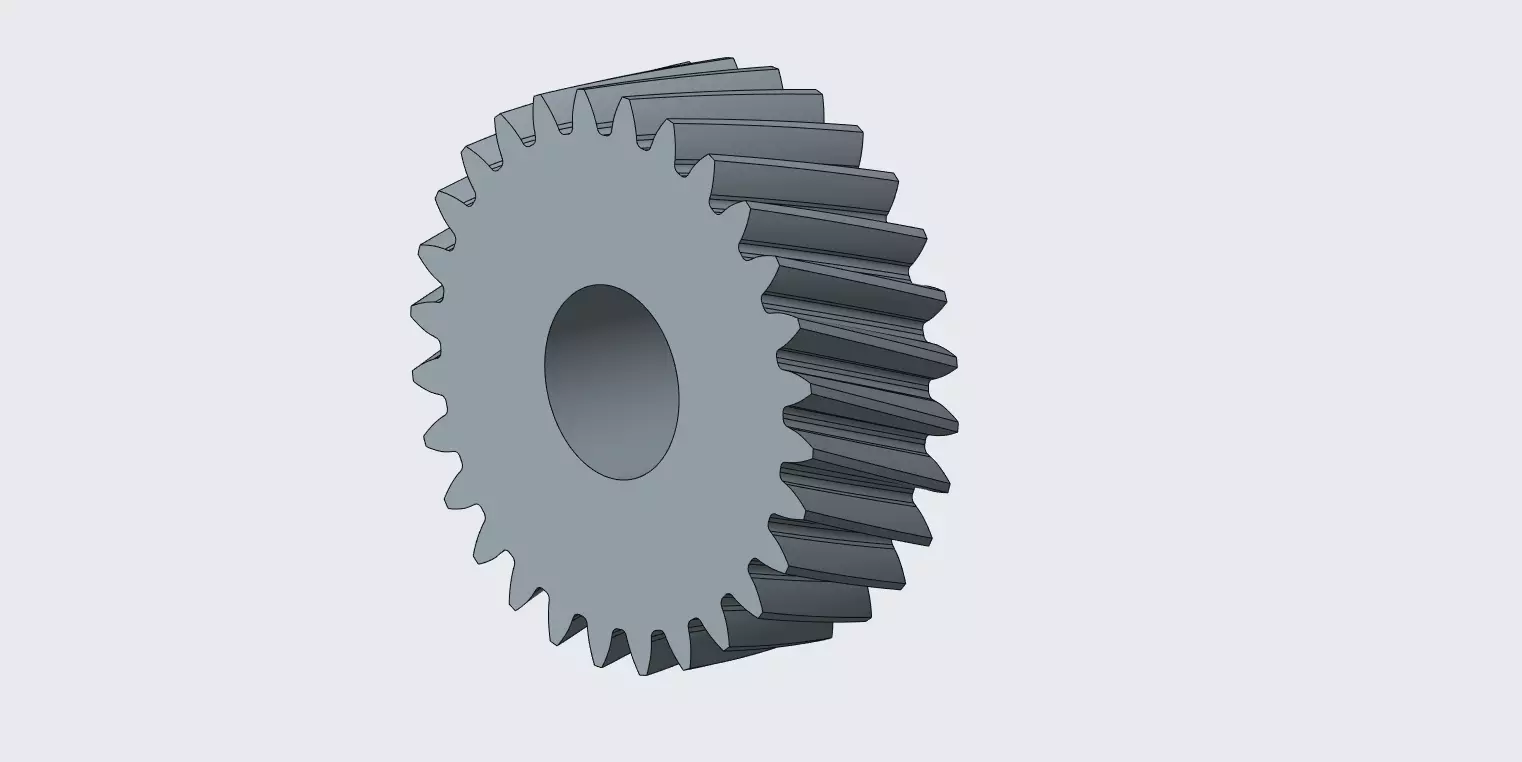 Spur gears - parametric generator 3D model_0