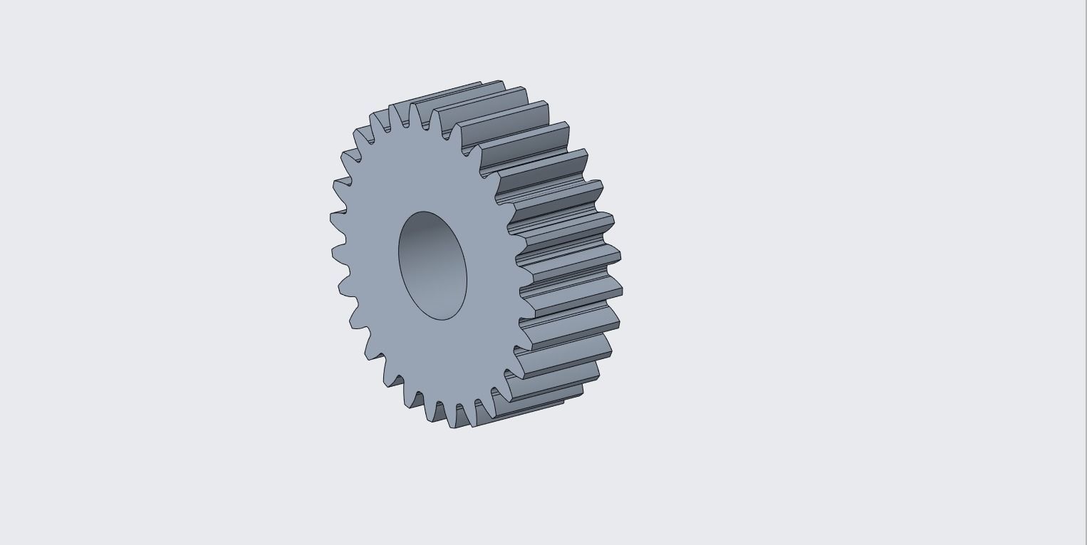 Spur gears - parametric generator 3D model_2