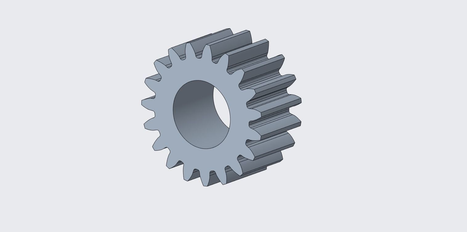 Spur gears - parametric generator 3D model_3