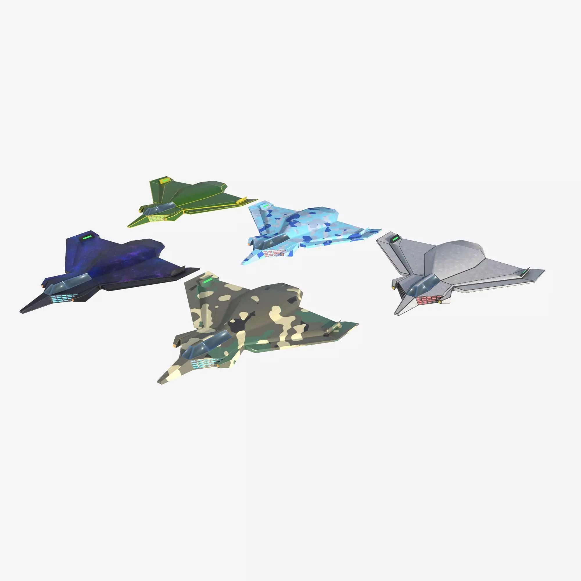 space mosquito Low-poly 3D model_0