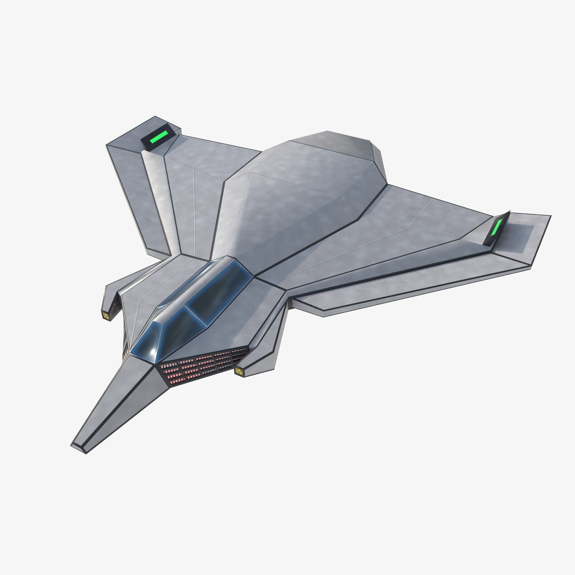 space mosquito Low-poly 3D model_14