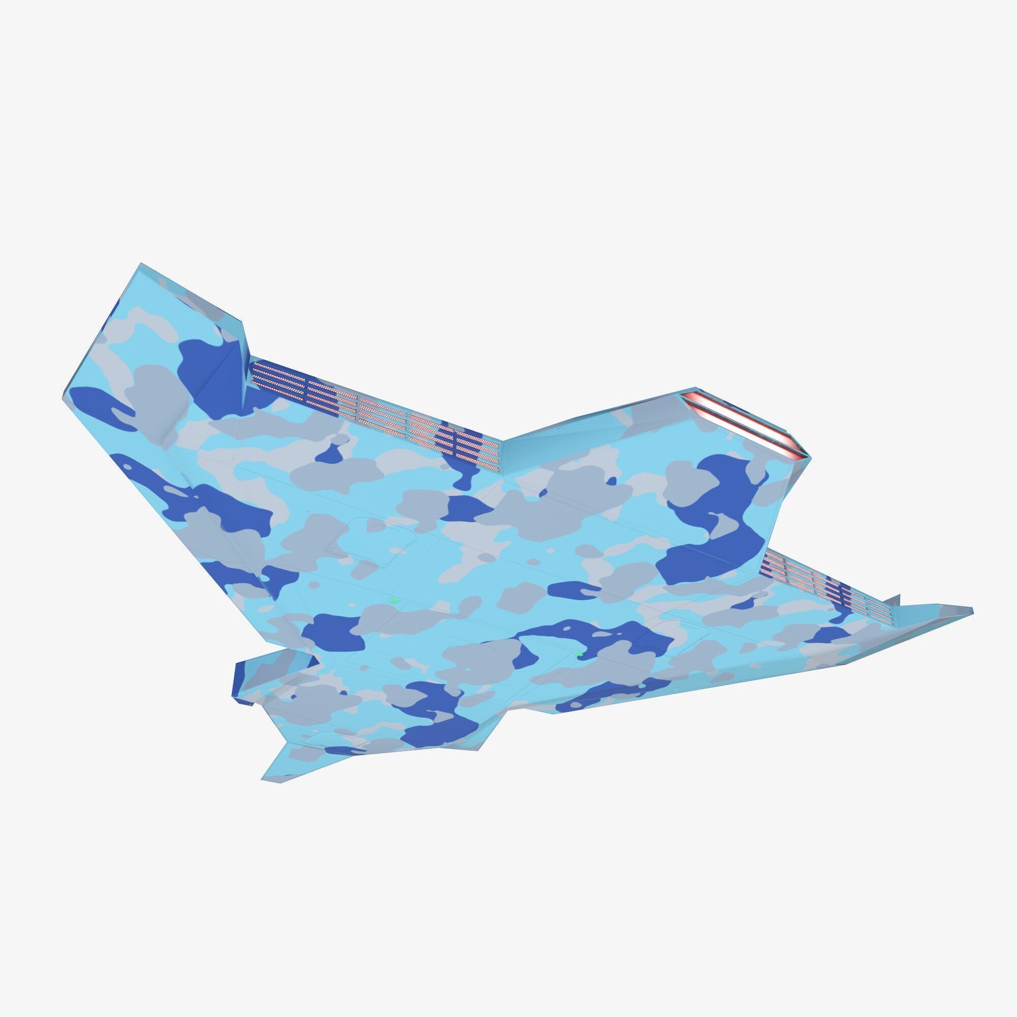 space mosquito Low-poly 3D model_8