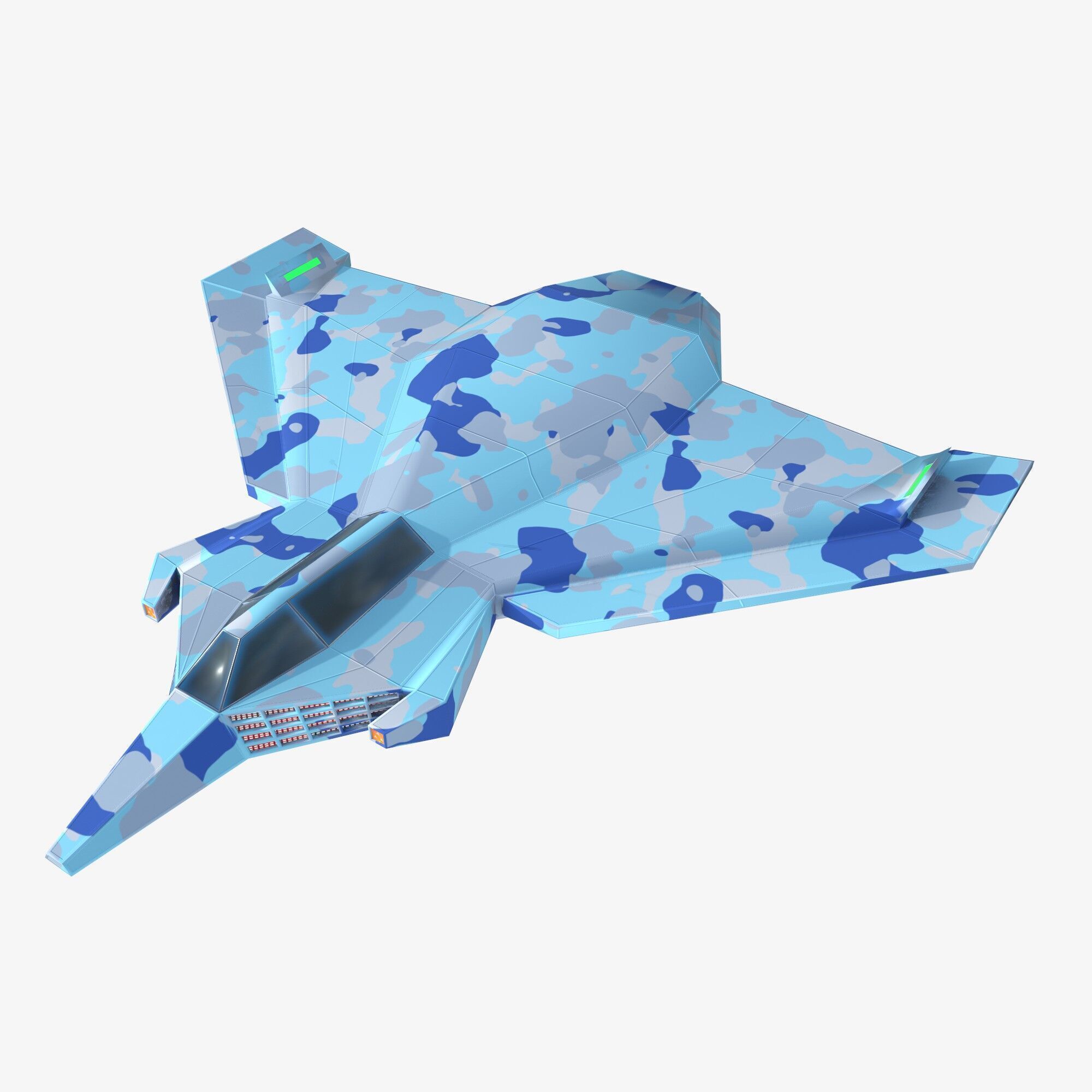 space mosquito Low-poly 3D model_9
