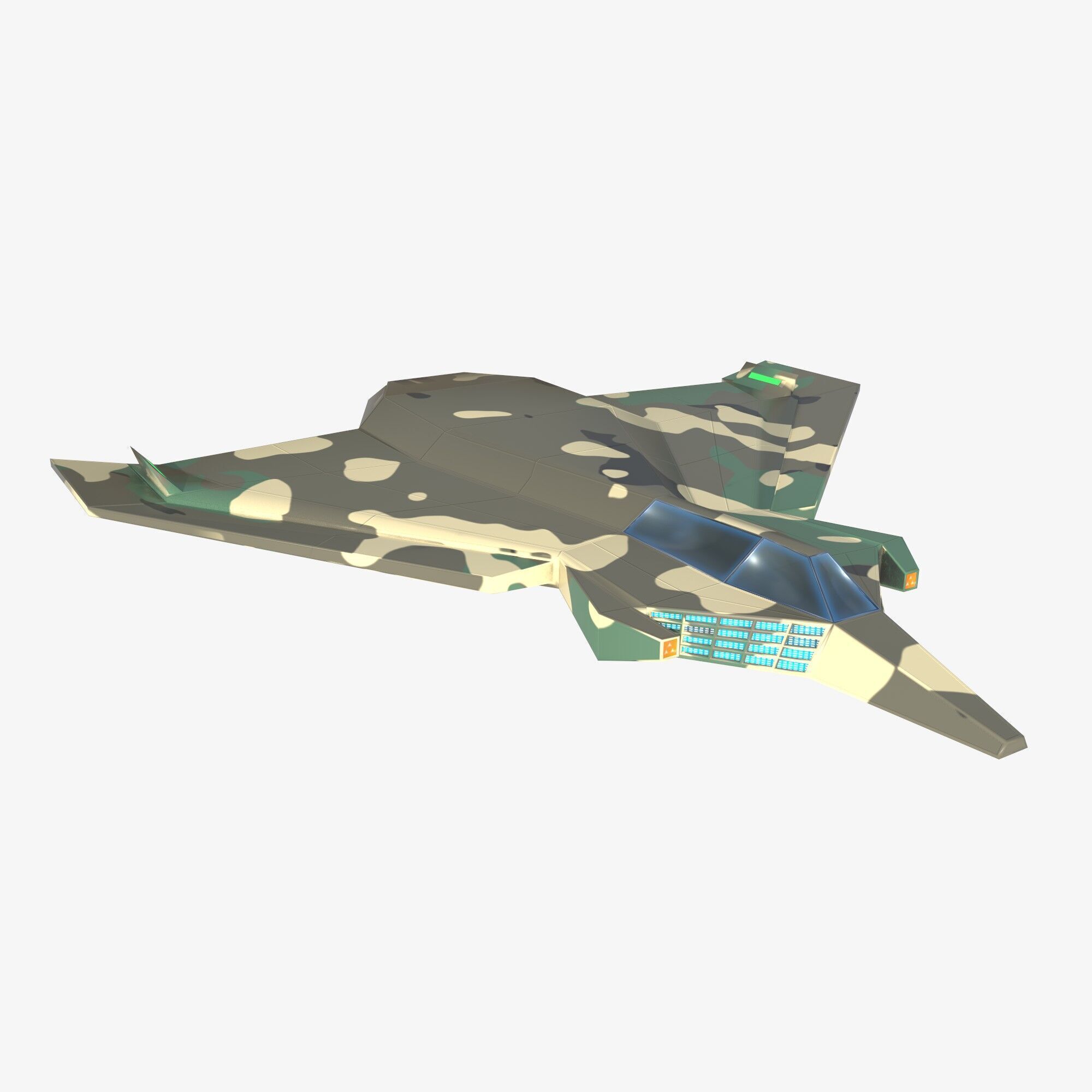 space mosquito Low-poly 3D model_5