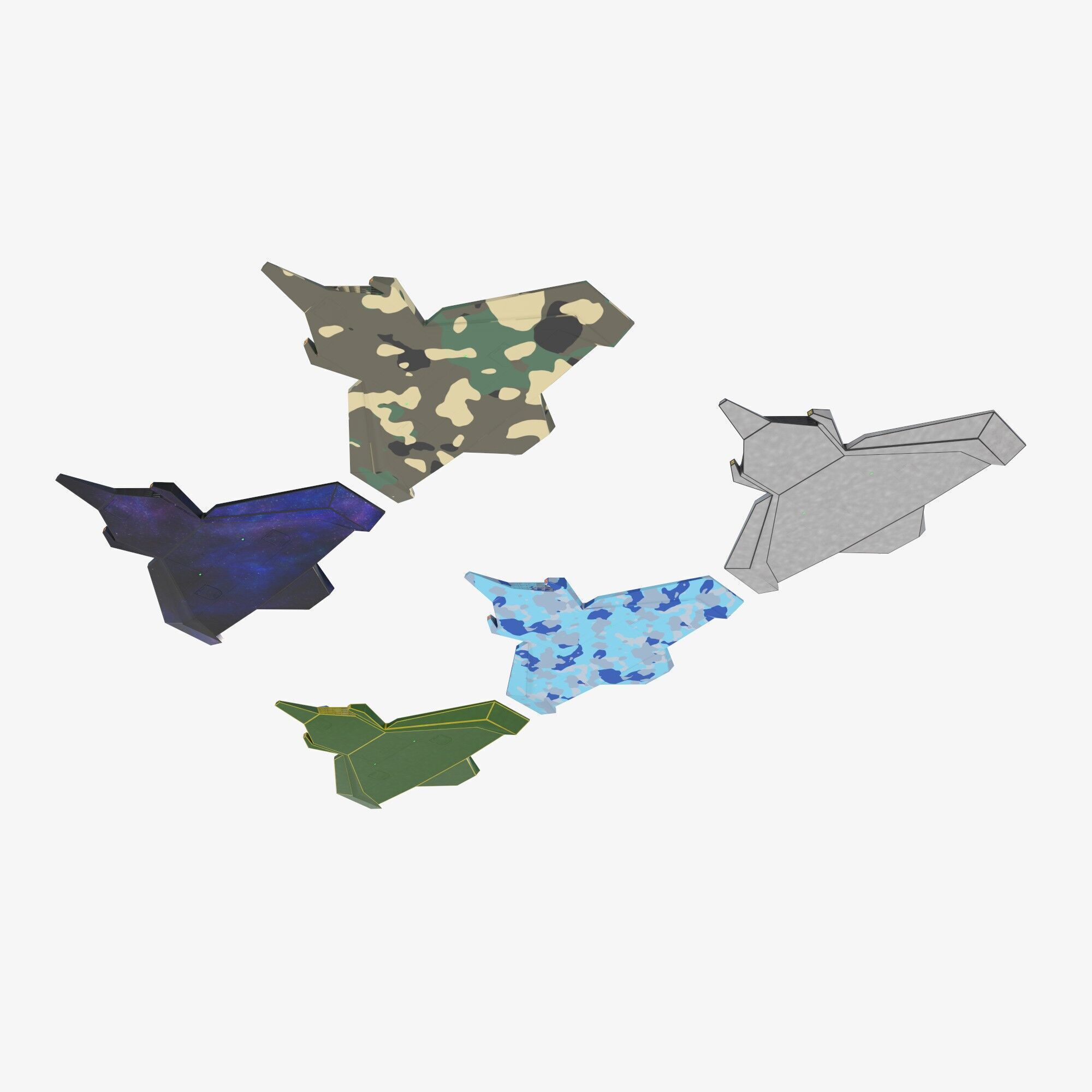 space mosquito Low-poly 3D model_1