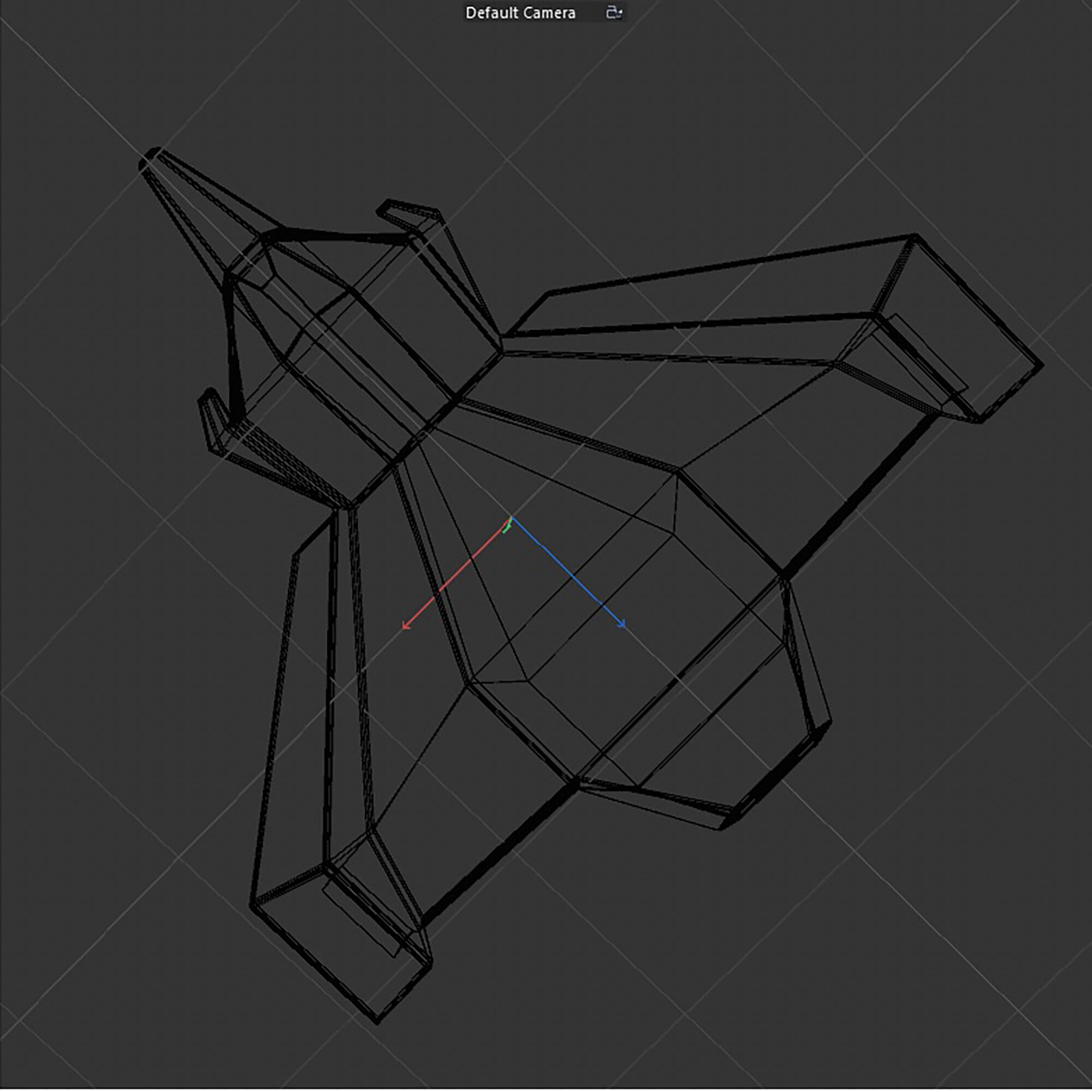 space mosquito Low-poly 3D model_18