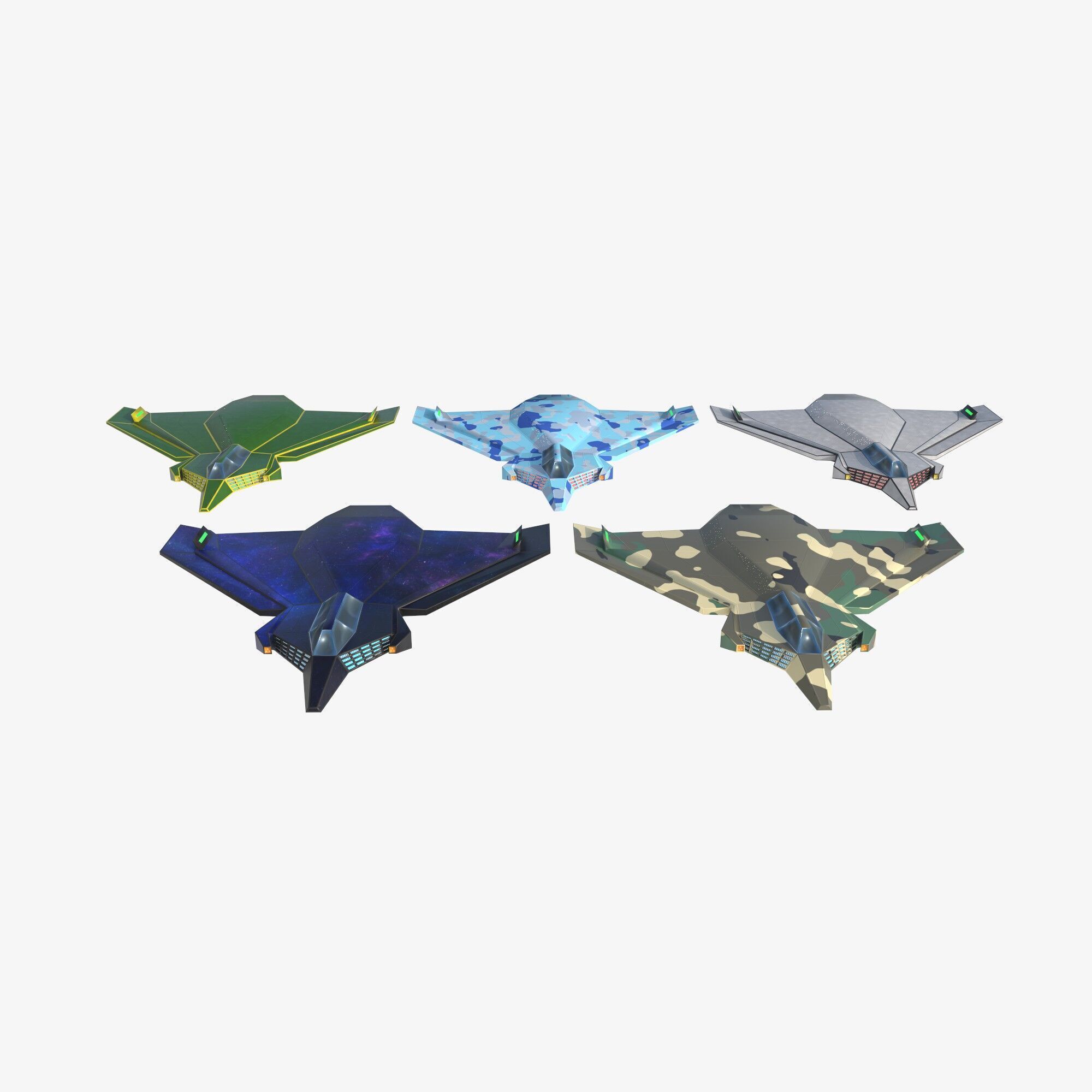 space mosquito Low-poly 3D model_4