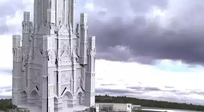 Gothic Tower Vlad Fortified Tower 3D model