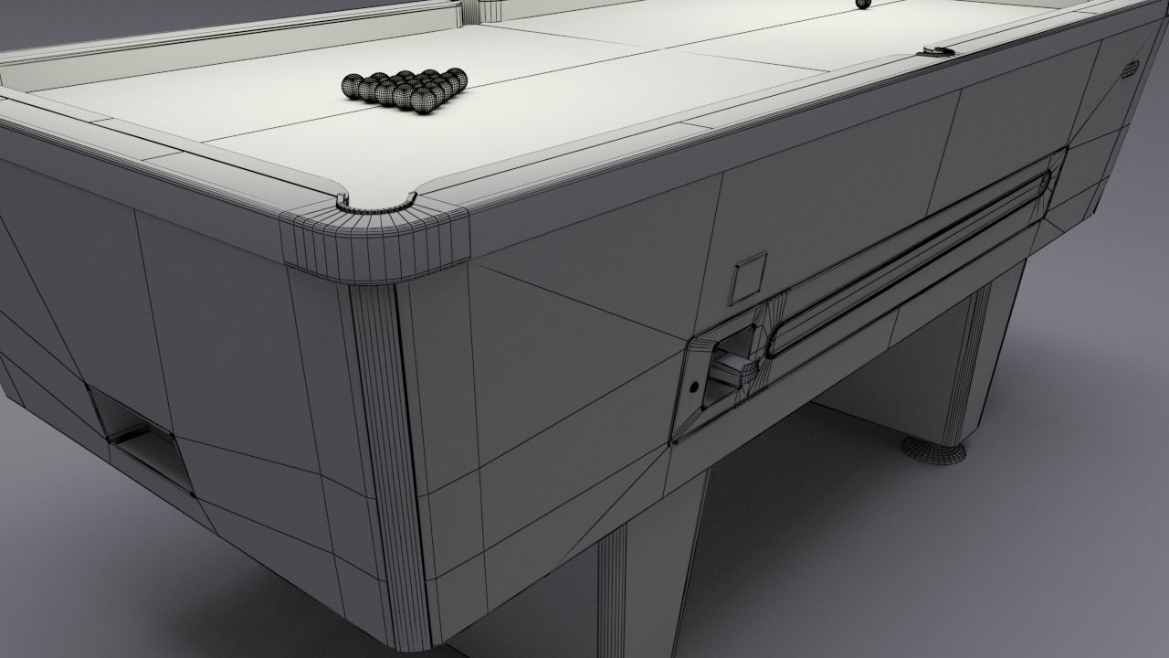 Super League Pool Table  Low-poly 3D model_9
