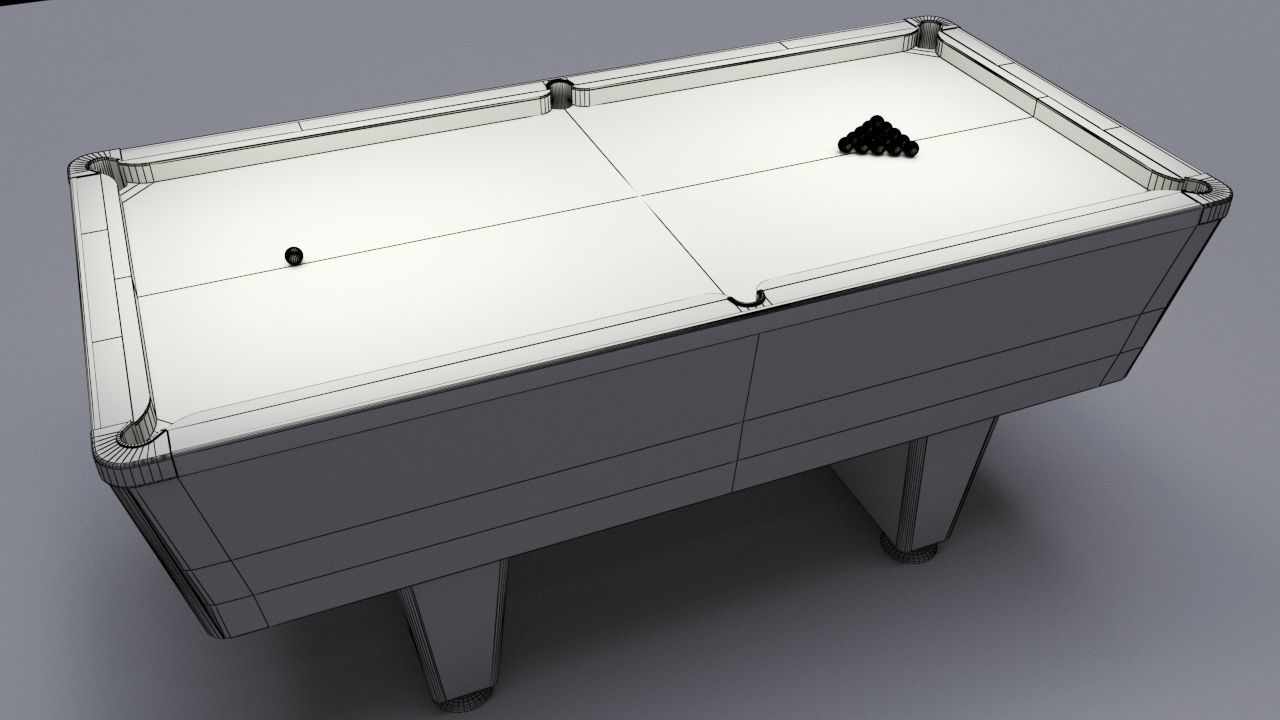 Super League Pool Table  Low-poly 3D model_17