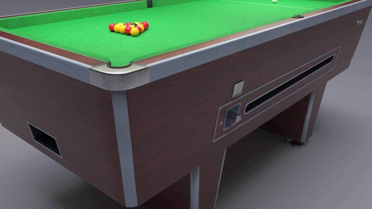 Super League Pool Table  Low-poly 3D model_8