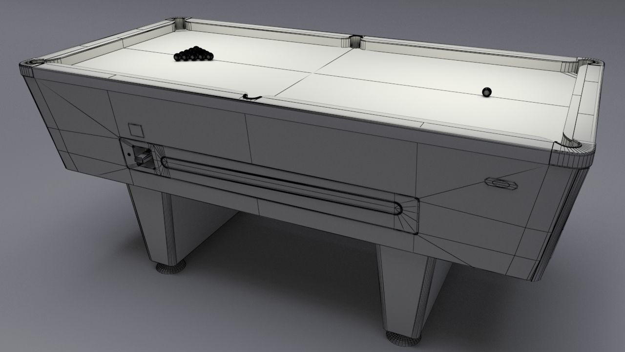 Super League Pool Table  Low-poly 3D model_3