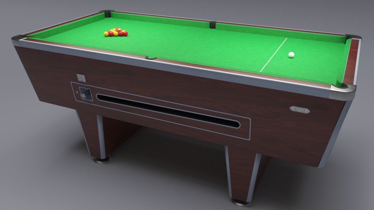 Super League Pool Table  Low-poly 3D model_2