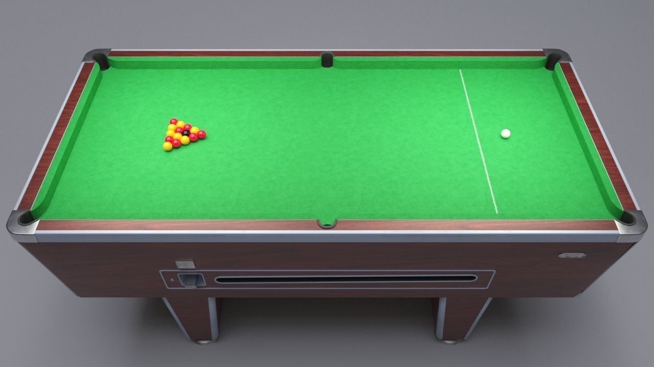 Super League Pool Table  Low-poly 3D model_6