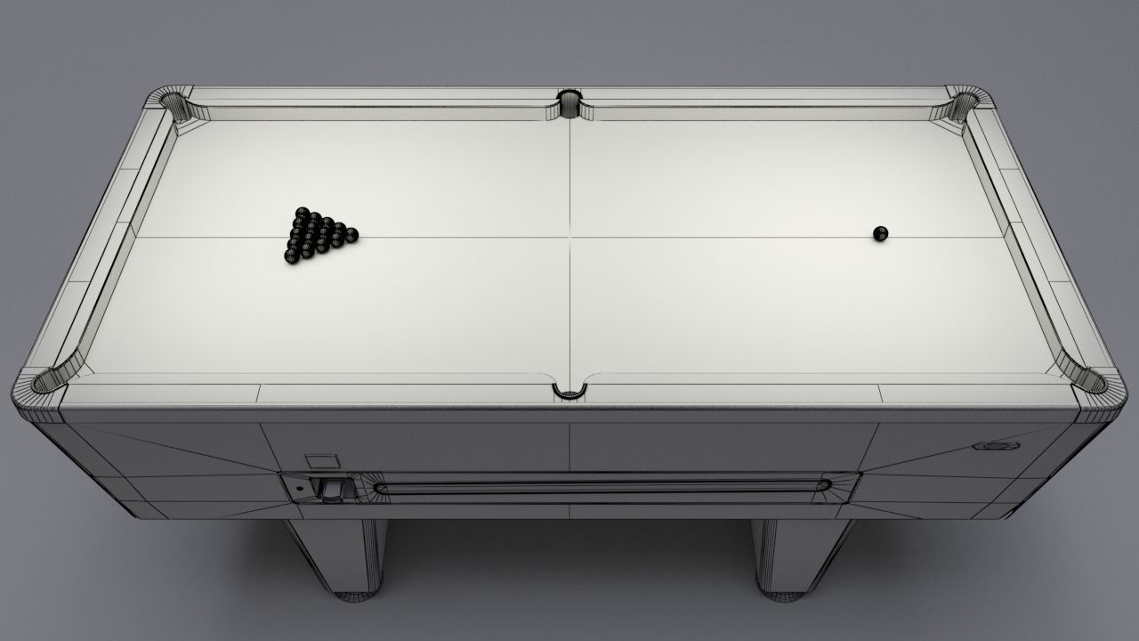 Super League Pool Table  Low-poly 3D model_7